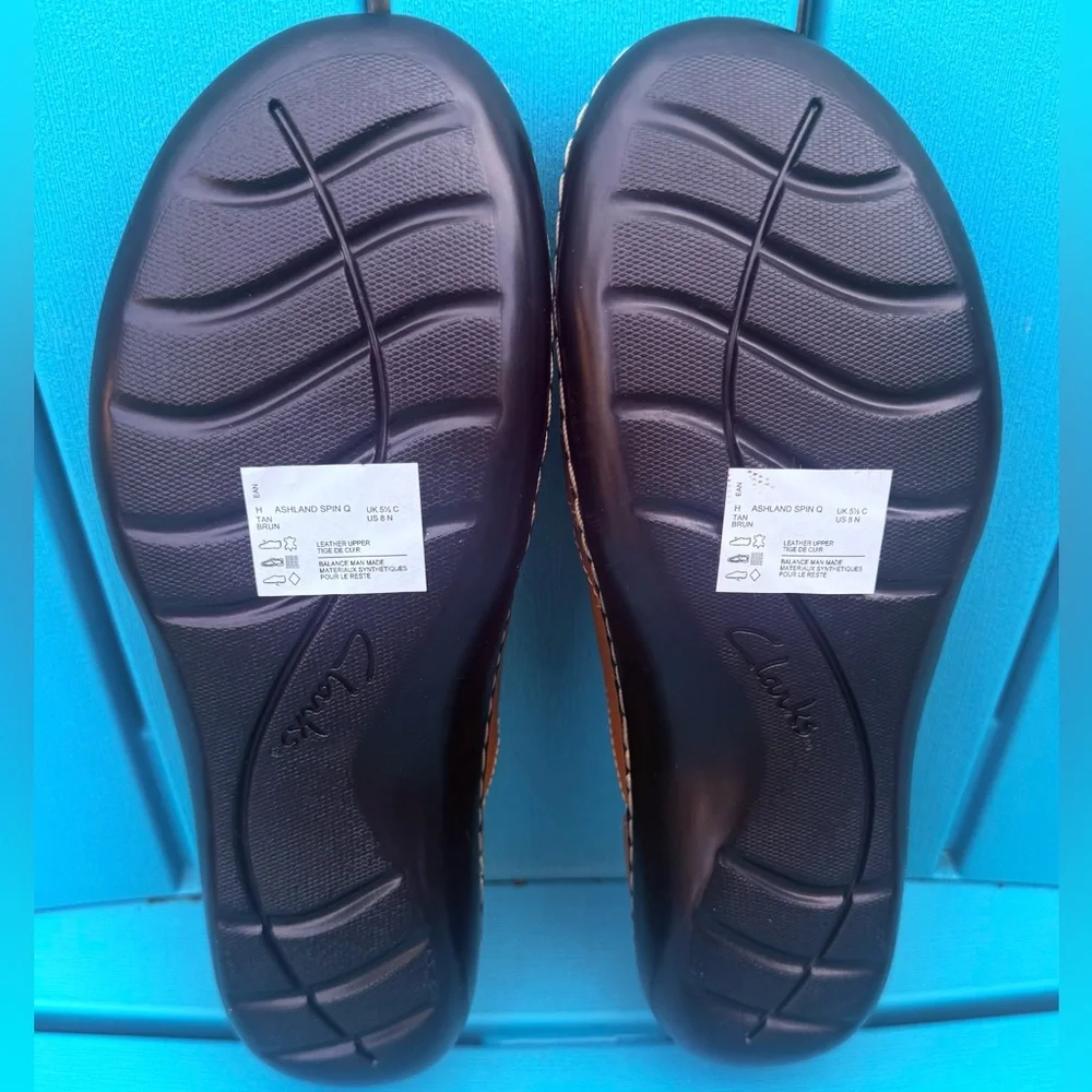 WOMENS CLARKS BROWN LEATHER MARY JANE ASHLAND SPIN Q COMFORT SHOES SIZE 8 NARROW - Picture 9 of 10